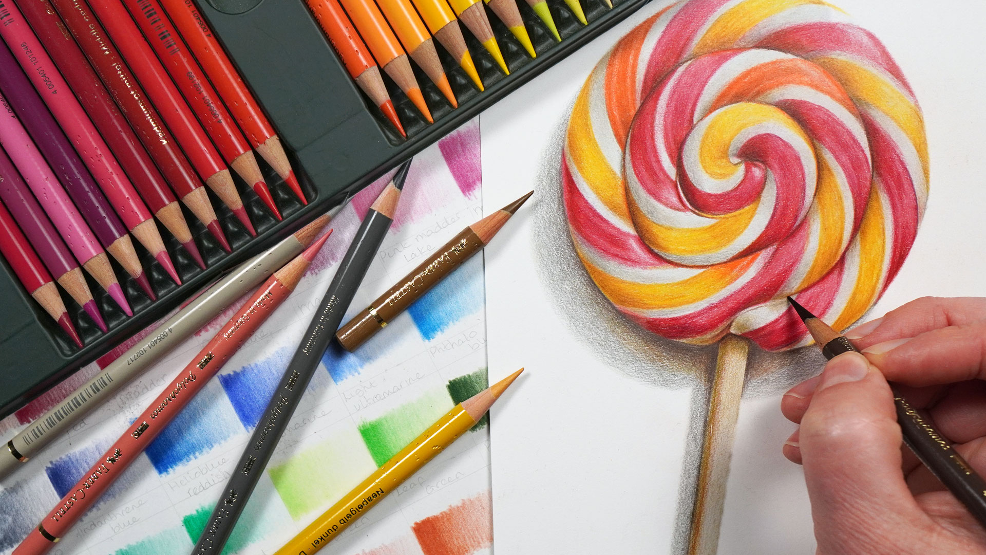 Lollipop with Polychromos