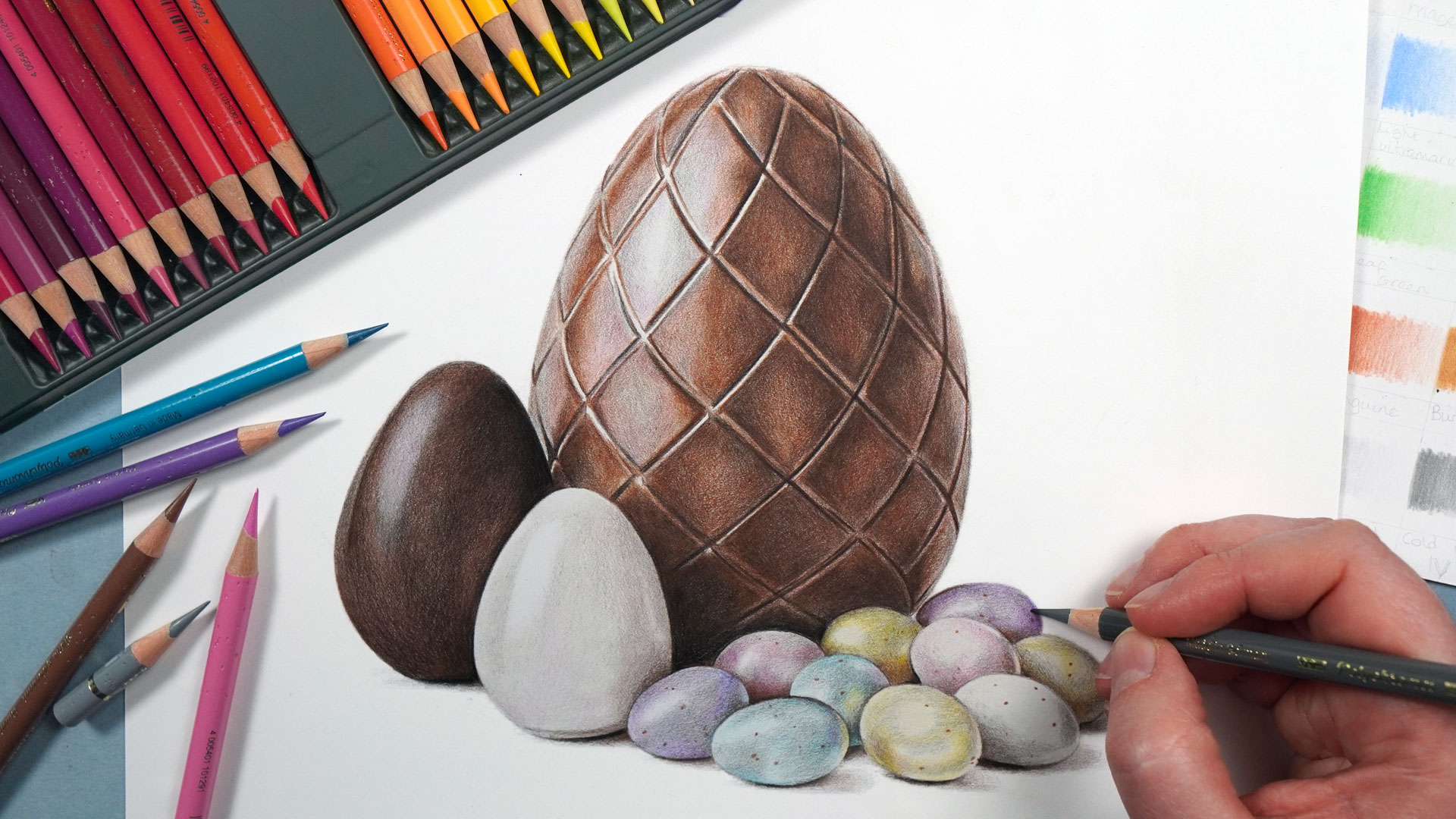 Easter Eggs with Polychromos