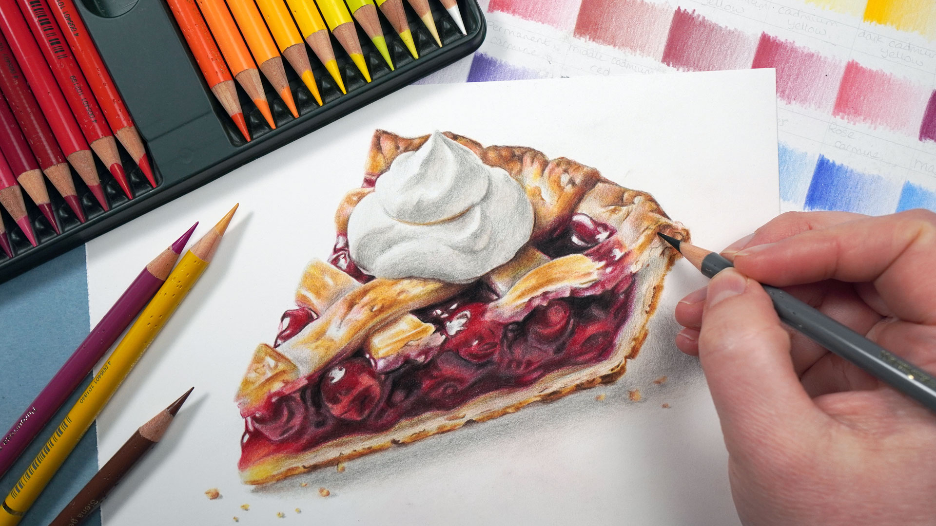 Cherry Pie with Polychromos